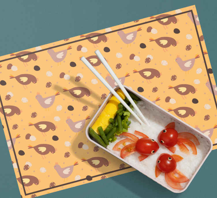 Tovaglietta americana originale Modello di pulcino arancione