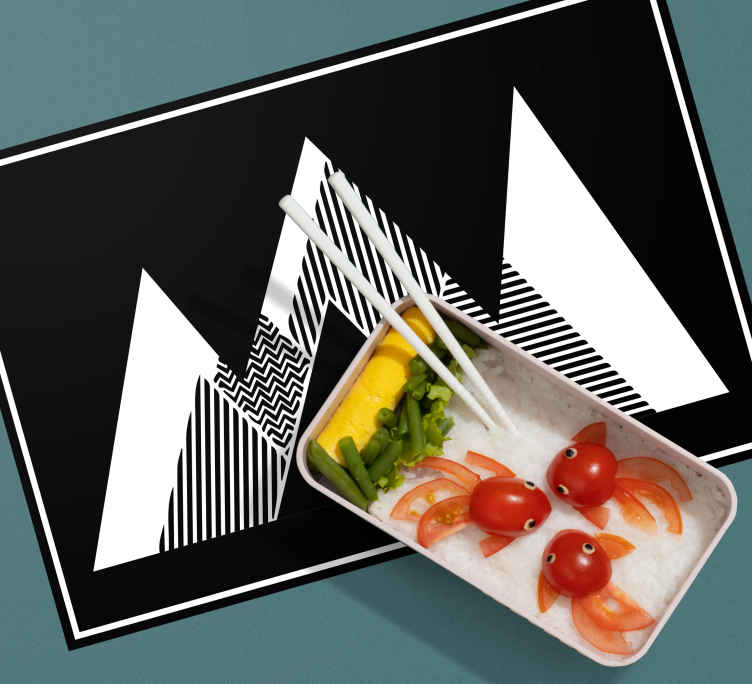 Modern placemats stylish mountain peaks - TenStickers