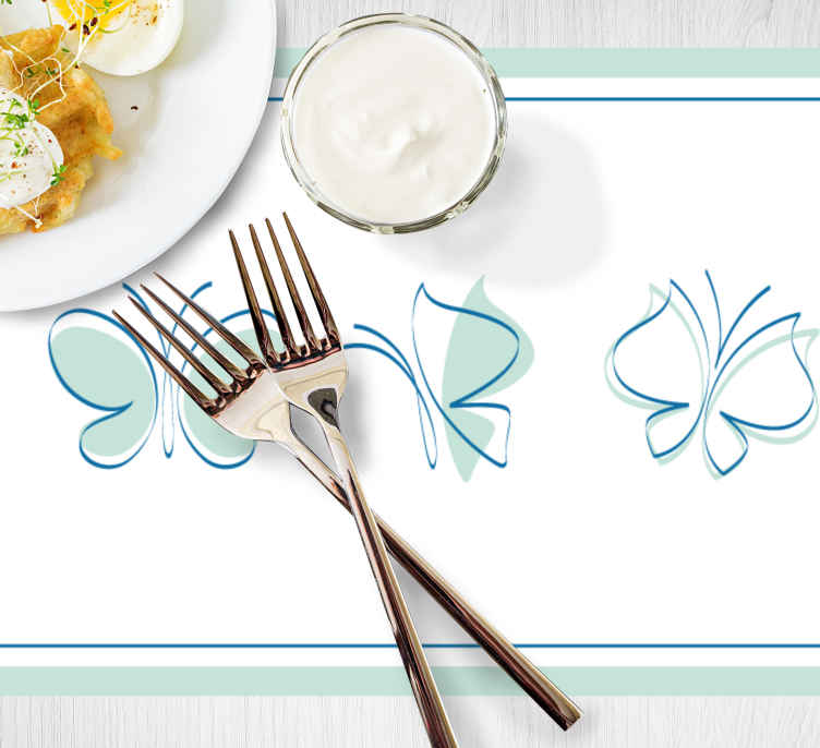 Original placemats with elegant butterfly designs - TenStickers