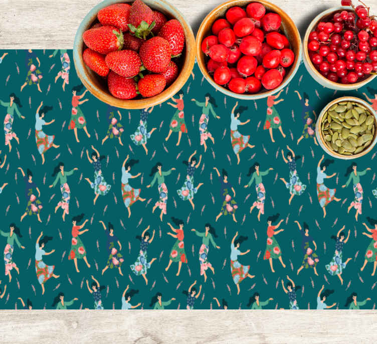 Tovaglietta americana originale motivo donne danzanti - TenStickers