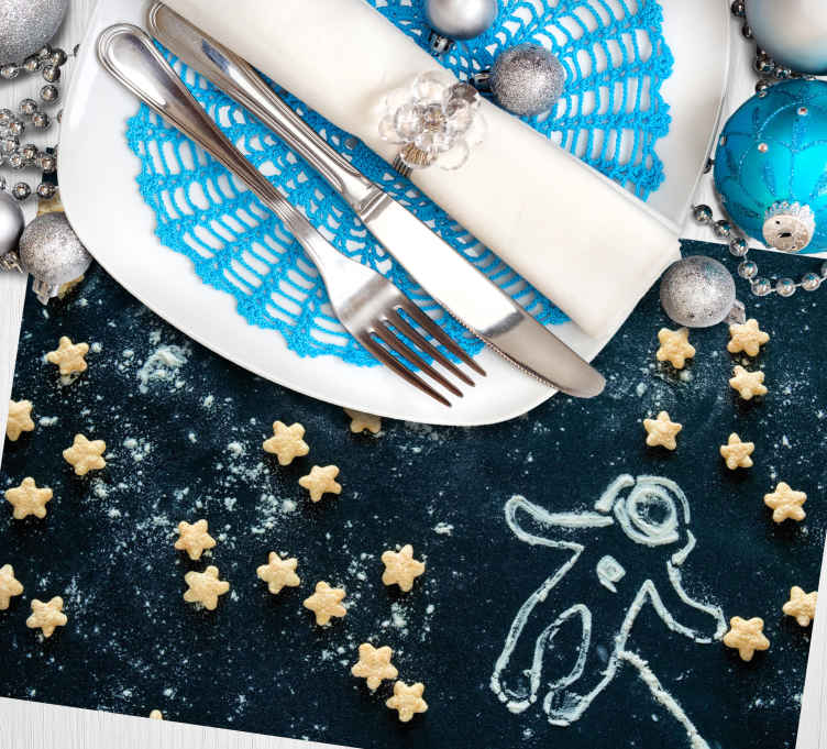 Tovaglietta americana rettangolare Farina astronauta e stelle di