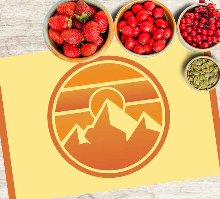 Tovaglietta americana originale Disegno di montagna disegnato rot