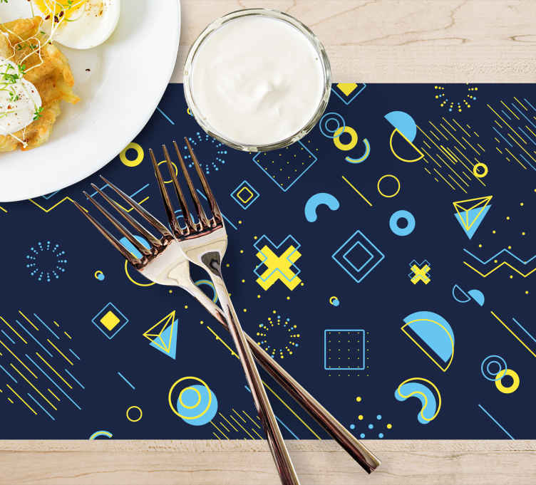 Tovaglietta americana originale Giocare simboli con i colori