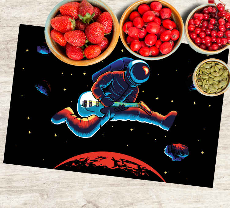 Podmetač izvornik astronaut koji svira gitaru - TenStickers