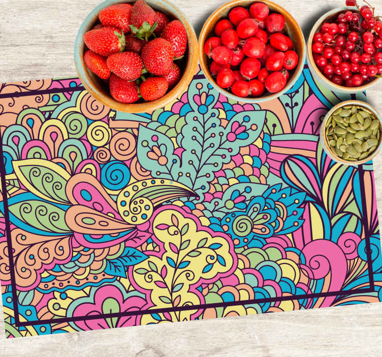 Tovaglietta personalizzata rettangolare Vegetazione colorata astr