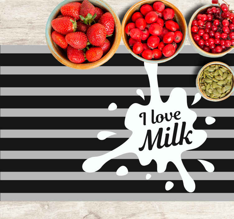 Tovaglietta americana per ristorante Adoro il latte