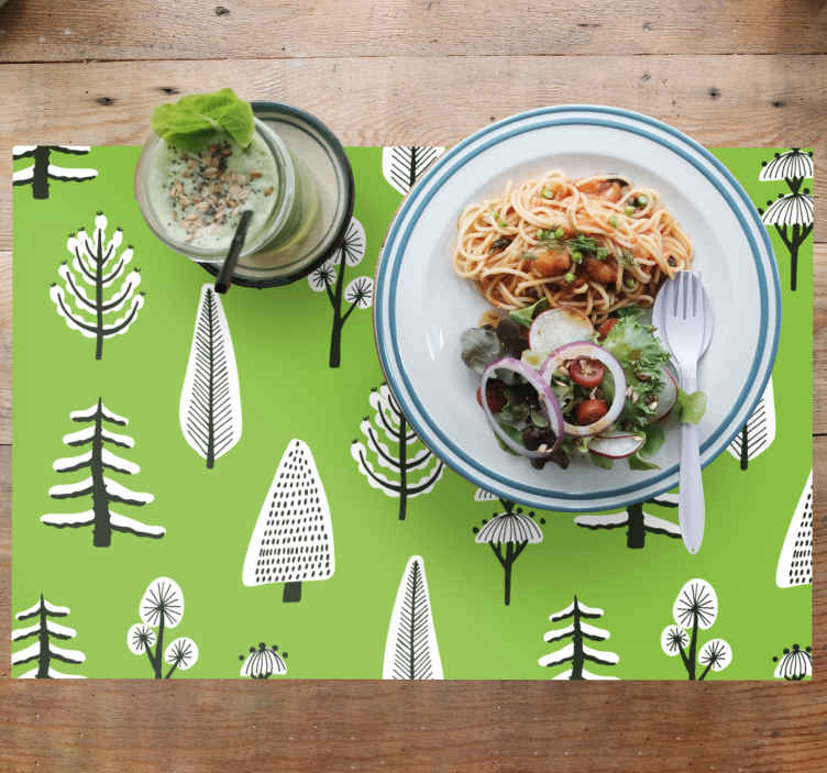 Tovaglietta americana originale Diversi alberi verdi