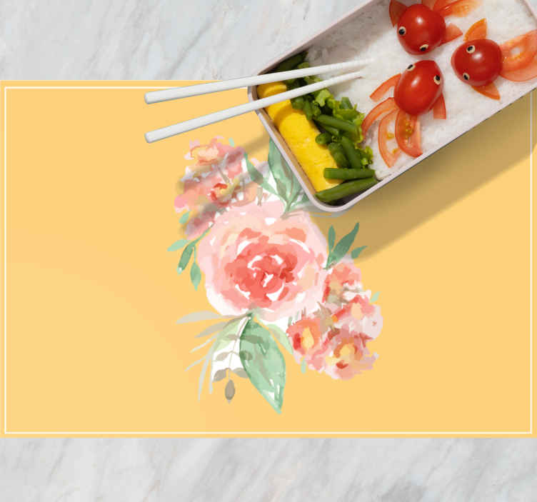 Individuais de mesa originais com estampa floral - TenStickers