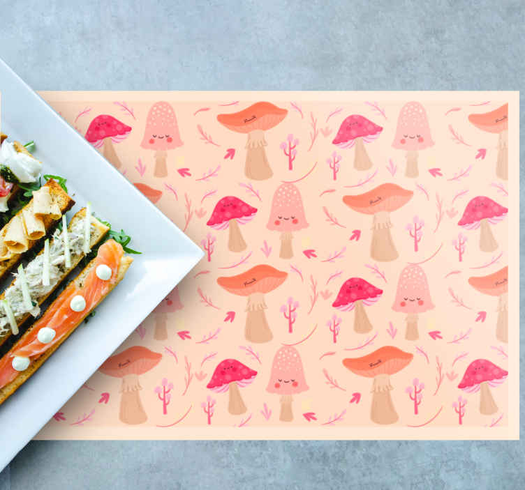 Tovaglietta americana originale Felici funghi classici