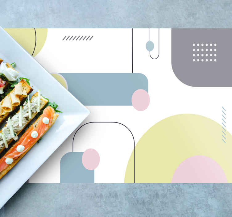 Modern placemats geometric shape design - TenStickers
