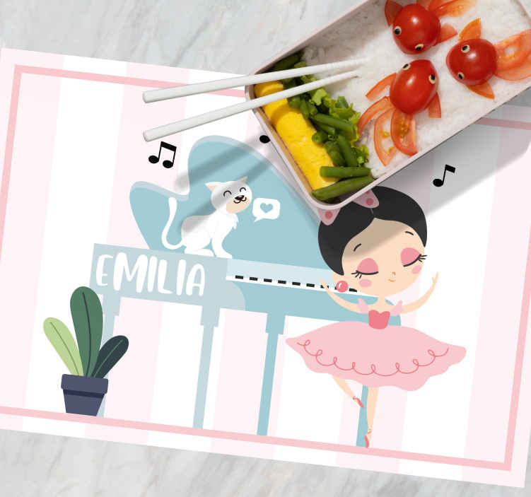 Children placemats ballet dancer design - TenStickers