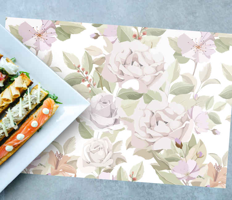 Individual original mesa Elegante patrón floral sin fisuras