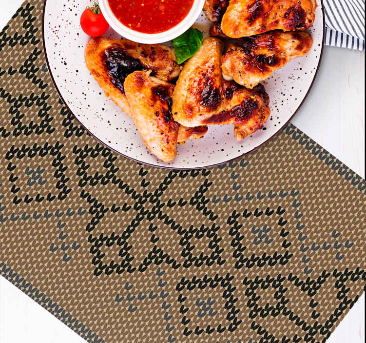 Tischset textur geometrisches muster mit kontrast - TenStickers