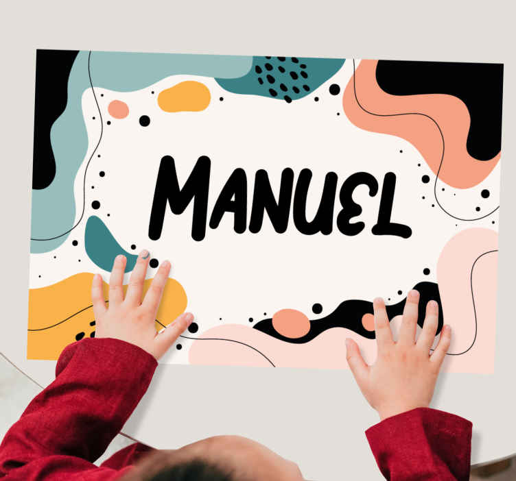 Tovaglietta con nome Delicate onde astratte