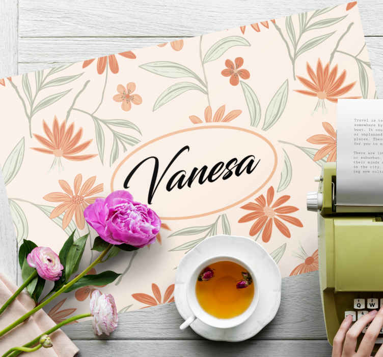 Personalised placemats custom botanical design - TenStickers