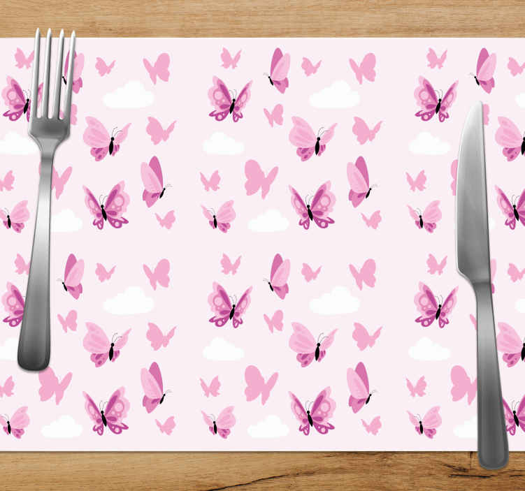 Set de table enfant motif imprimé papillon - TenStickers