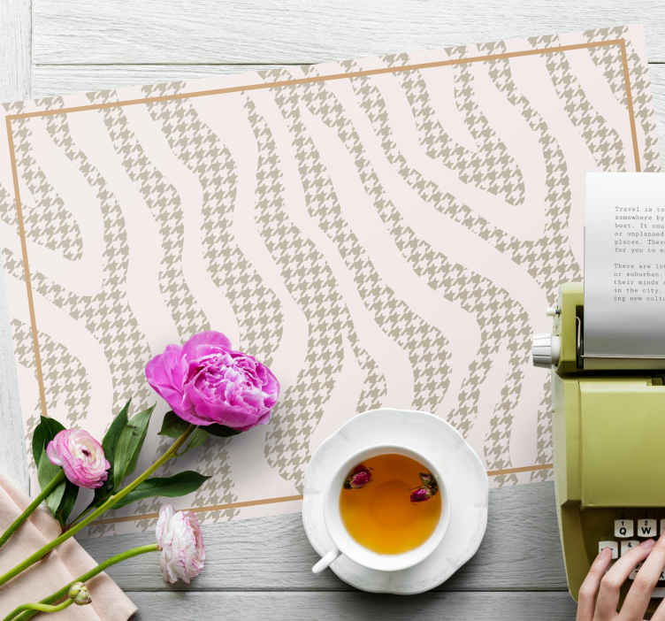 Tovaglietta americana originale Motivo zebrato beige irregolare