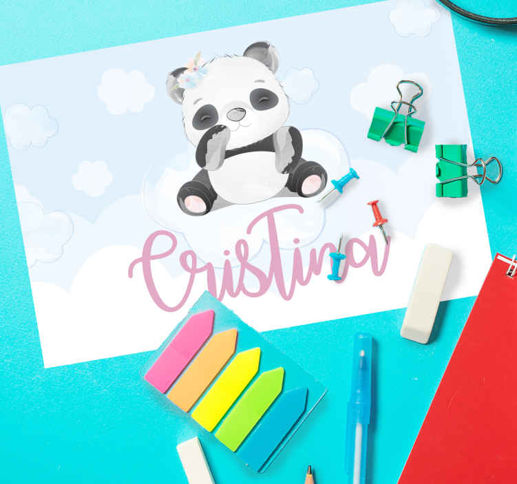 Set de table enfant personnage panda mignon - TenStickers