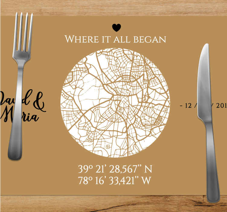 Her şeyin başladığı yer orijinal placemats - TenStickers