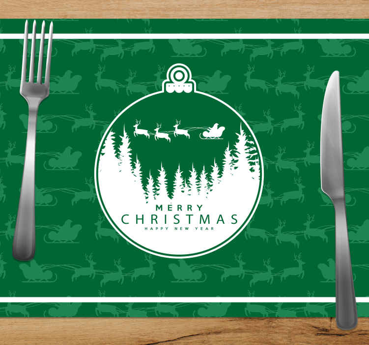 Christmas placemats christmas ornament design - TenStickers