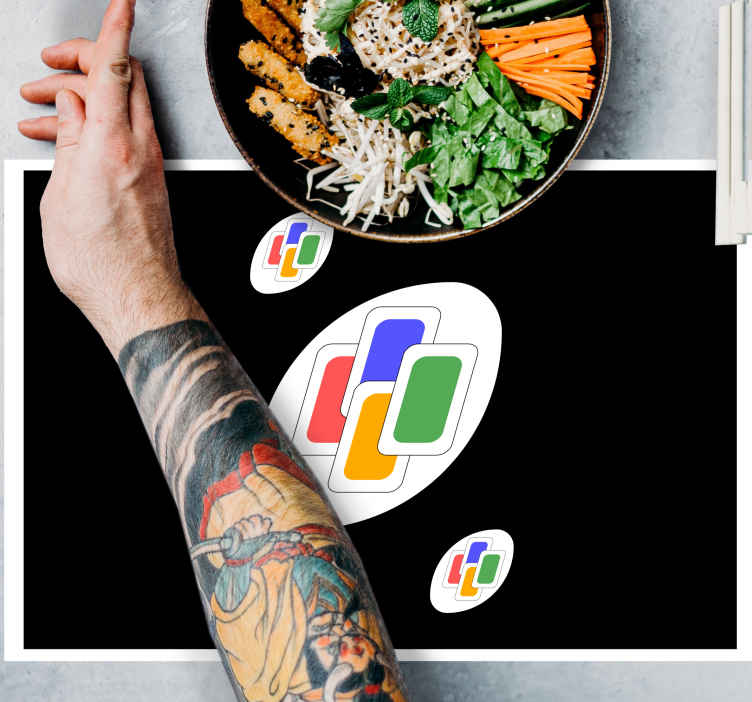 Podmetač izvornik s vibrantnim geometrijskim oblicima - TenStickers
