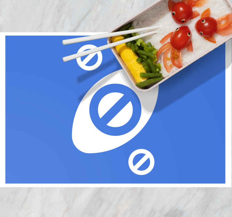 Modern placemat in minimalist blue design - TenStickers