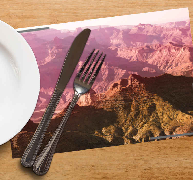 Modern placemats mountain landscape design - TenStickers