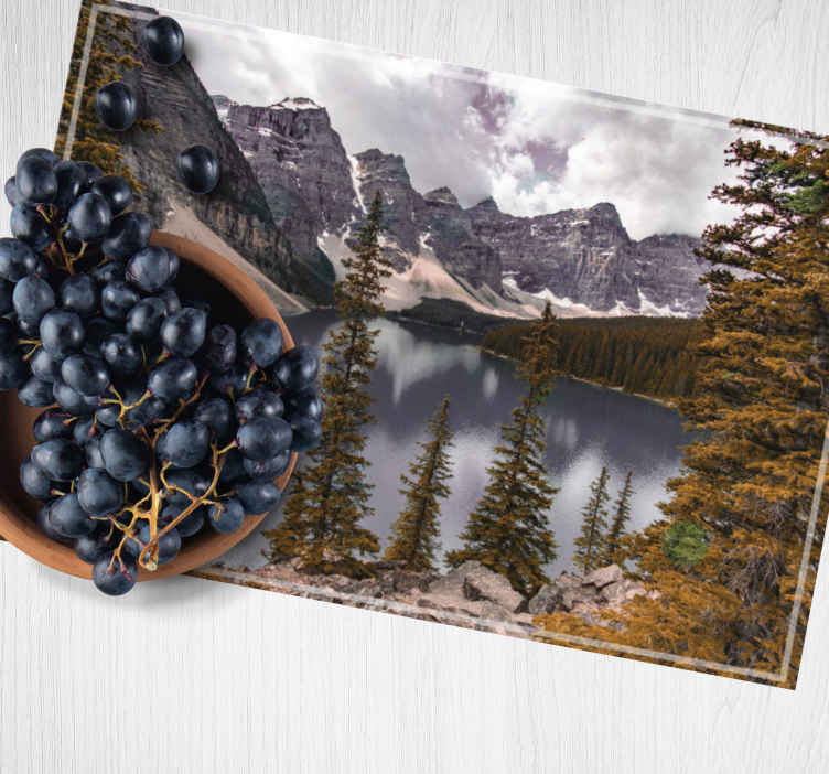 Modern placemats scenic mountain view - TenStickers