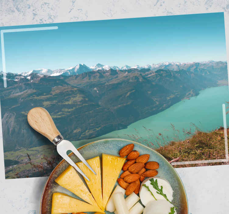 Individuais de mesa originais montanhas nevadas - TenStickers