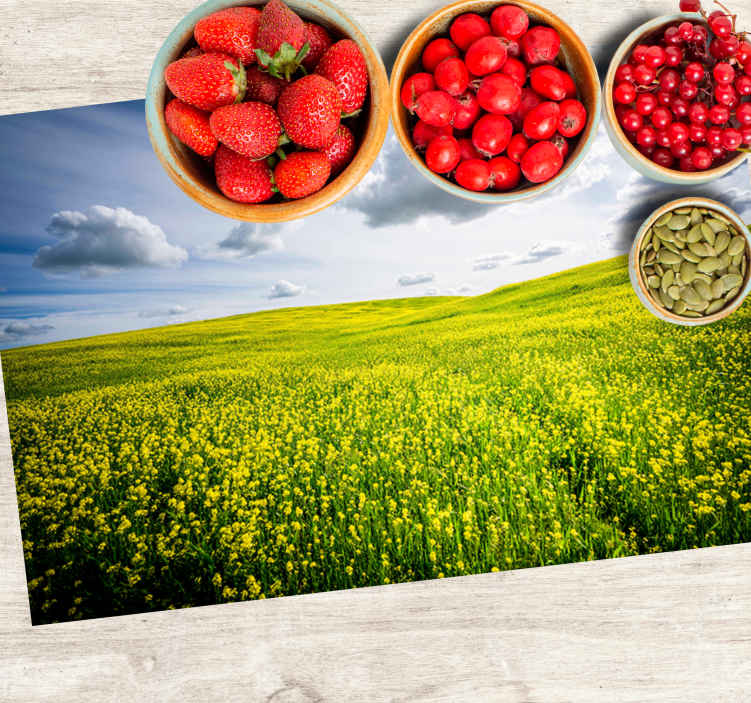 Tovaglietta americana originale Nuvole ed estetica del campo