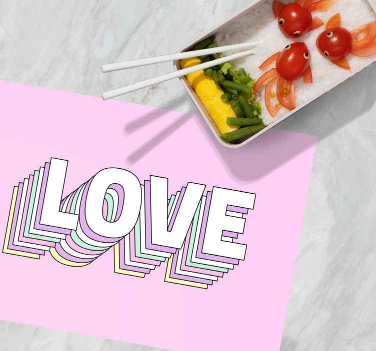 Tovaglietta americana originale Lettere multistrato amore retrò