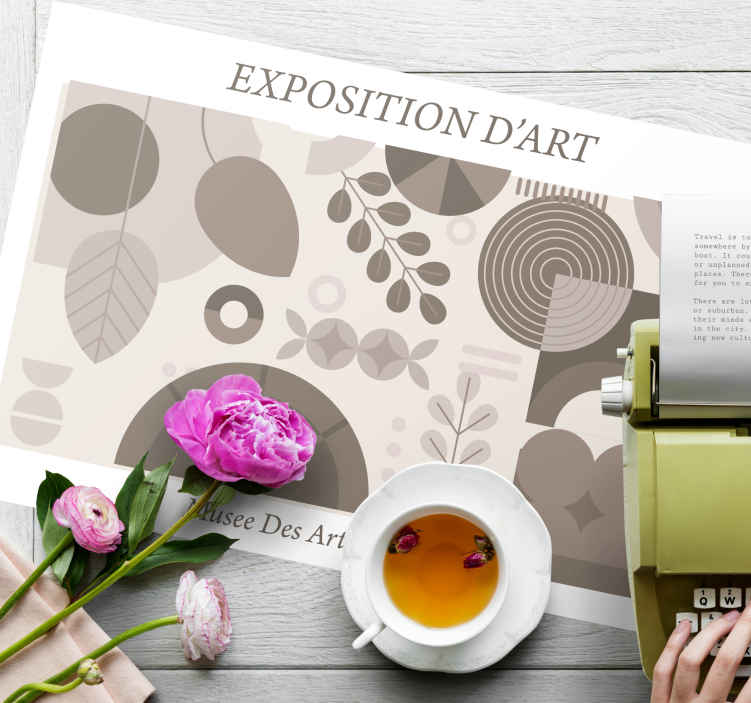 Tovaglietta colazione elegante Esposizione d'arte grafica