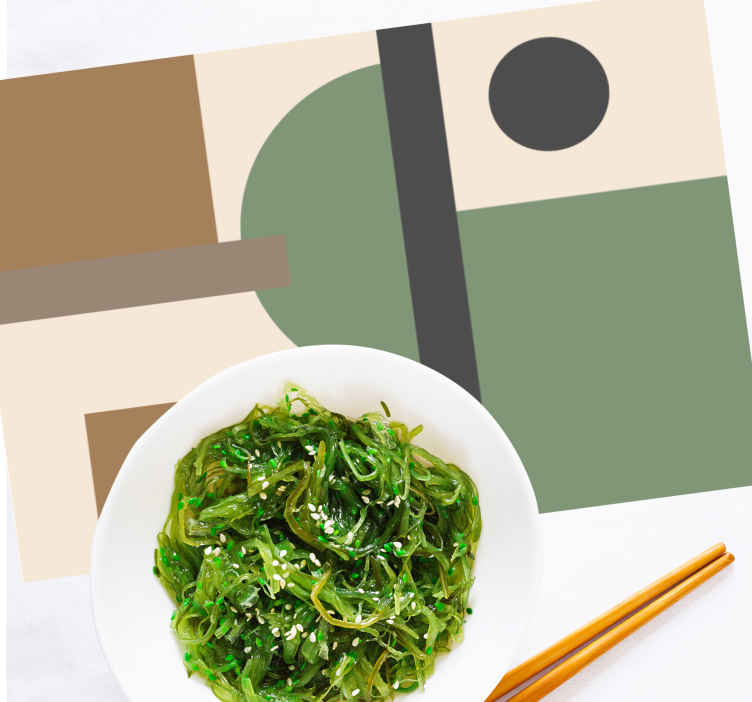 Modern placemat with geometric abstract designs - TenStickers
