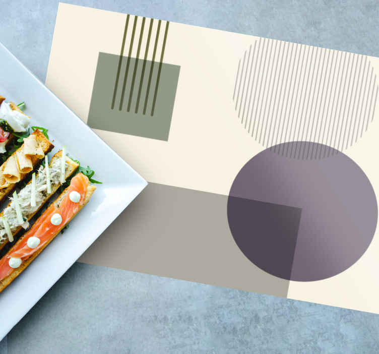 Modern placemats geometric shapes design - TenStickers