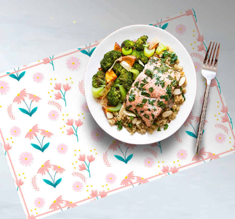 Original placemats floral patterned design - TenStickers