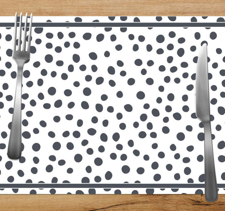 "Hampton Style" dotted design modern vinyl placemats TenStickers