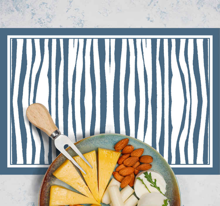 Tovaglietta personalizzata moderna Rigato blu stile hampton