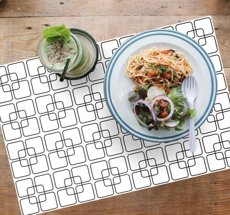 Textured placemats geometric pattern design - TenStickers