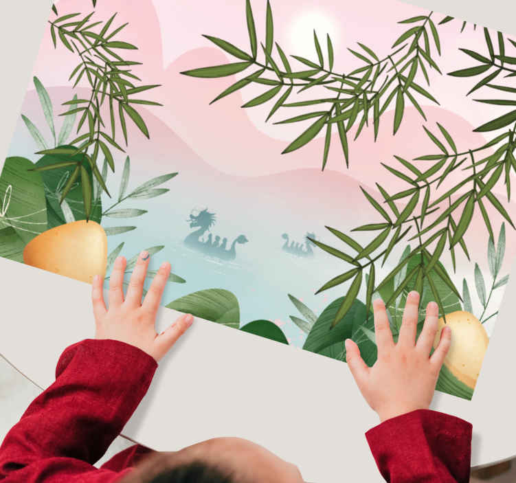 Children placemats enchanted jungle scene - TenStickers