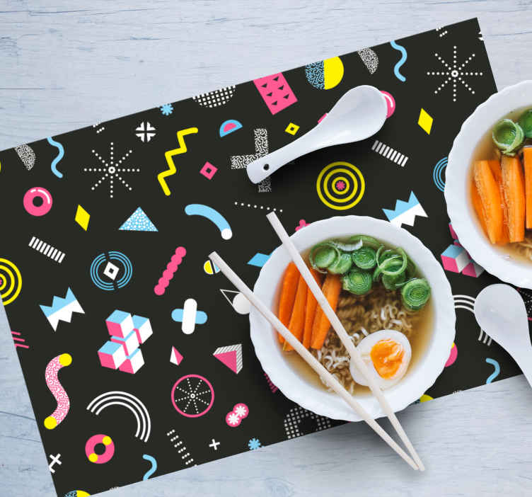 Podkładka na stół oryginalna w żywe geometryczne wzory - TenStickers