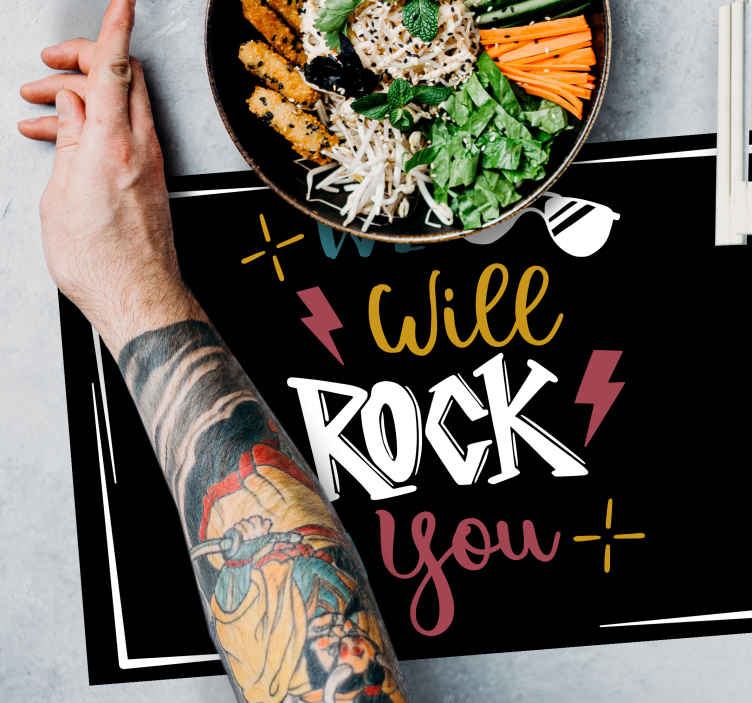 Individuais de mesa com texto citação em destaque - TenStickers