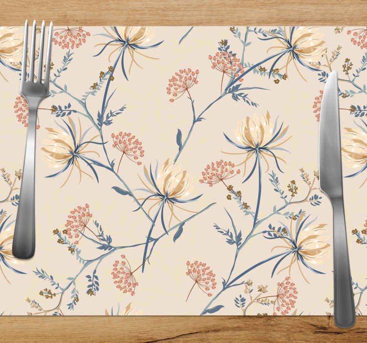 "Paradise row" elegant table placemats TenStickers