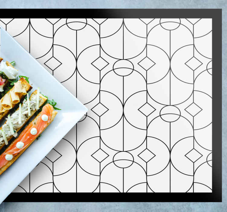Modern placemats in geometric pattern design - TenStickers