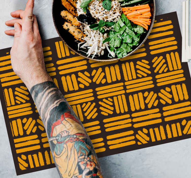 Textured placemats with a textured patterned surface - TenStickers