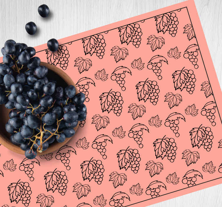 African style rosa grapes original vinyl placemats TenStickers