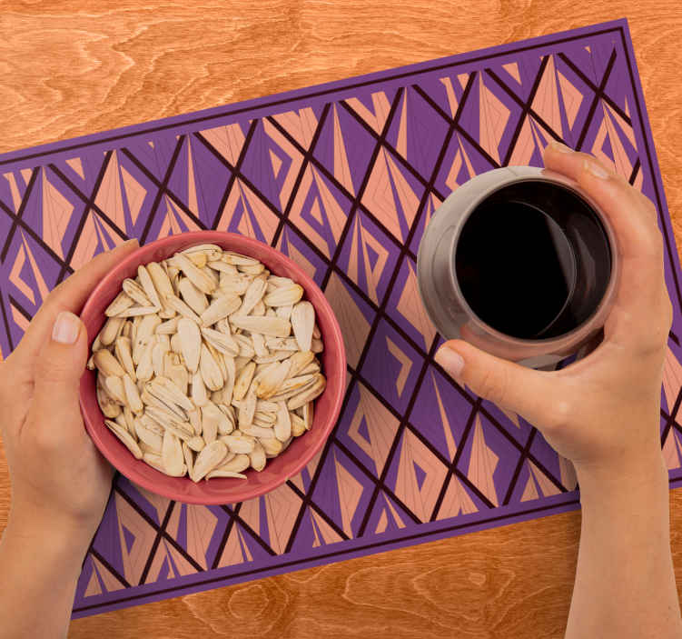 Tovaglietta americana originale Diamante viola in stile africano