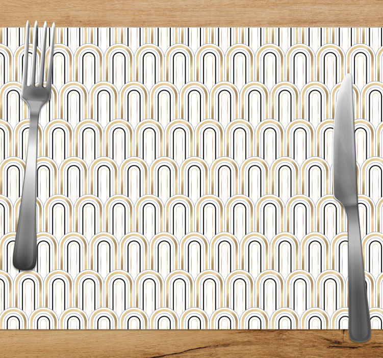 Modern placemats with curved line designs - TenStickers