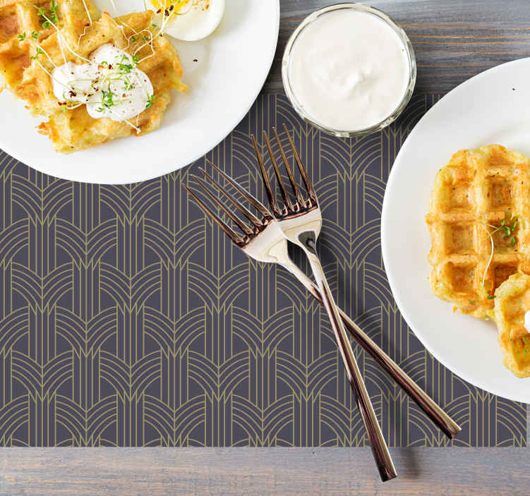 Tovaglietta colazione elegante Motivo geografico in stile art de