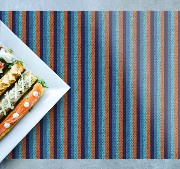 Set de table motif rayé vibrant - TenStickers