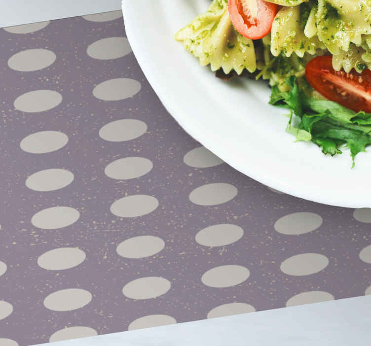 Geometric gray and purple circles Placemats TenStickers
